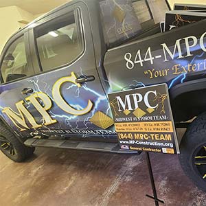 Martindale Pinnacle Construction truck with wrap